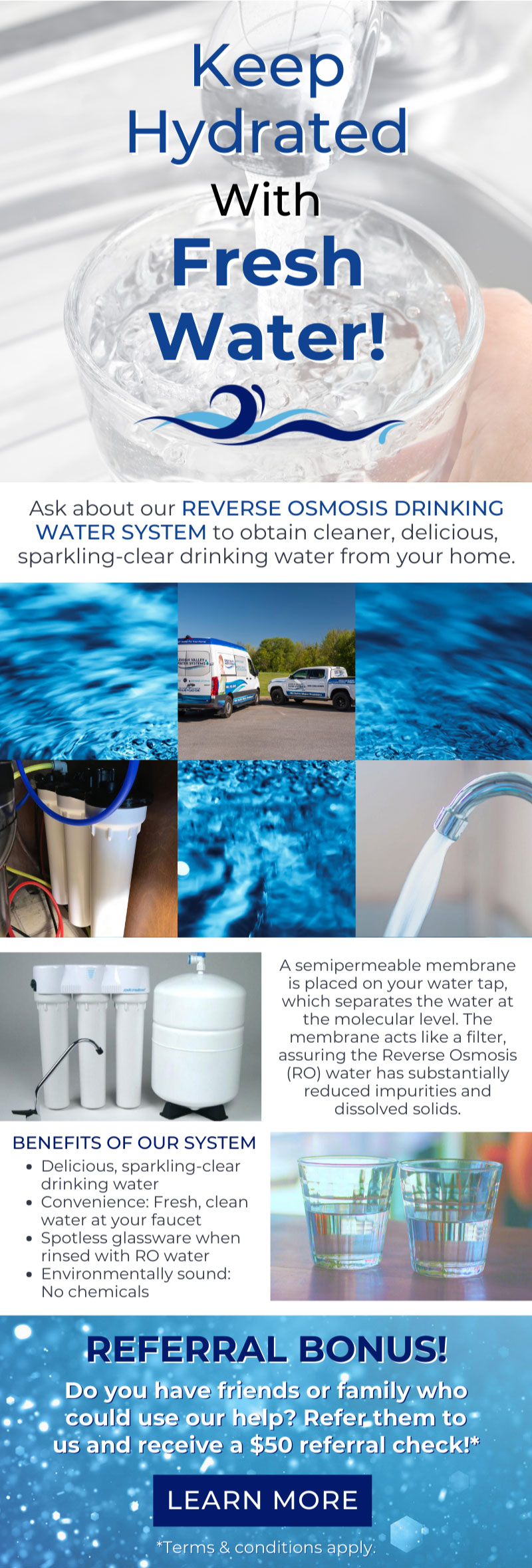 Keep Hydrated With Fresh Water Infographic